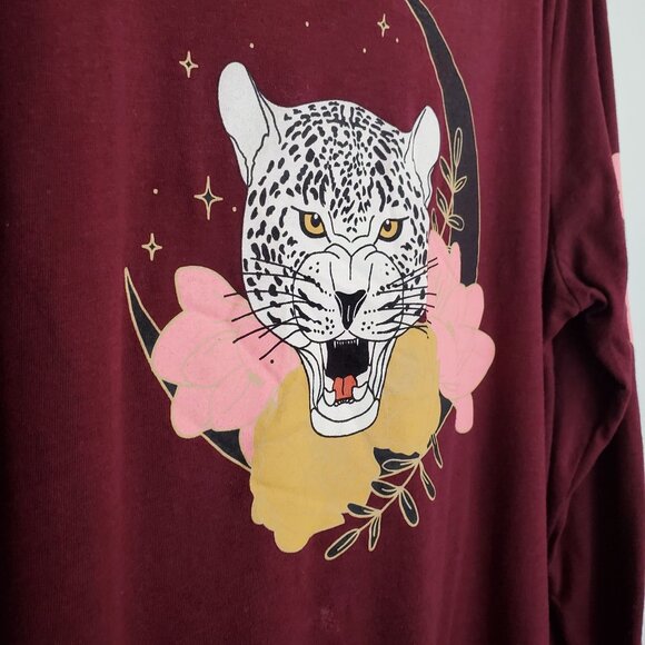 Torrid classic fit maroon long sleeve hooded tee - Picture 4 of 15